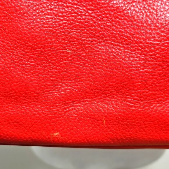 Cole Haan Womens Large Red 6 Compartment Gold Accent Hand Shoulder Bag 13x10x6 - Picture 6 of 12